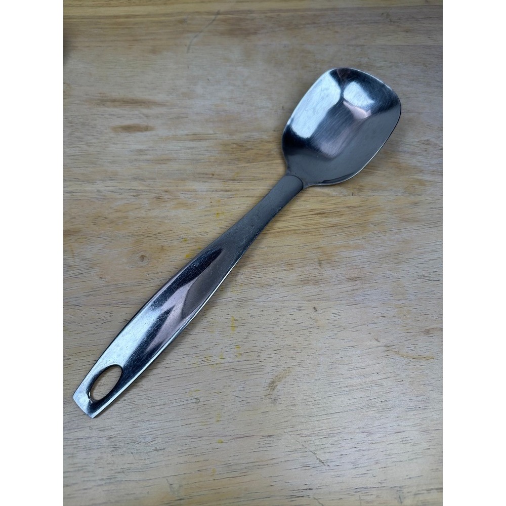 Oneida Stratford Casserole Spoon Silver Stainless Steel‎ Flatware Modern Serving